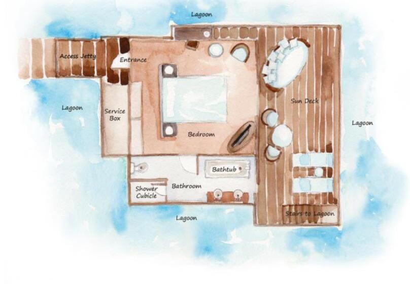 ویلای 1 خوابه, Dhigufaru Island Resort