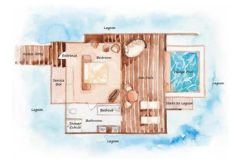 ویلای یک اتاق خوابه با استخر شنا, Dhigufaru Island Resort