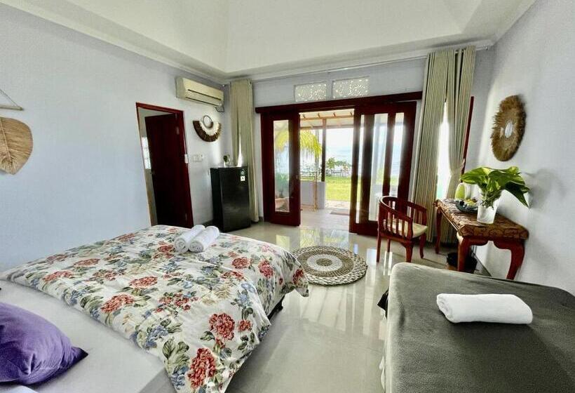 חדר סטנדרט נוף לים עם מרפסת, Tejakula Sunset Boutique Resort