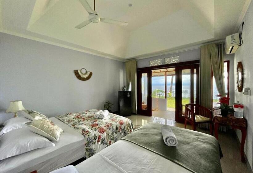 חדר סטנדרט נוף לים עם מרפסת, Tejakula Sunset Boutique Resort