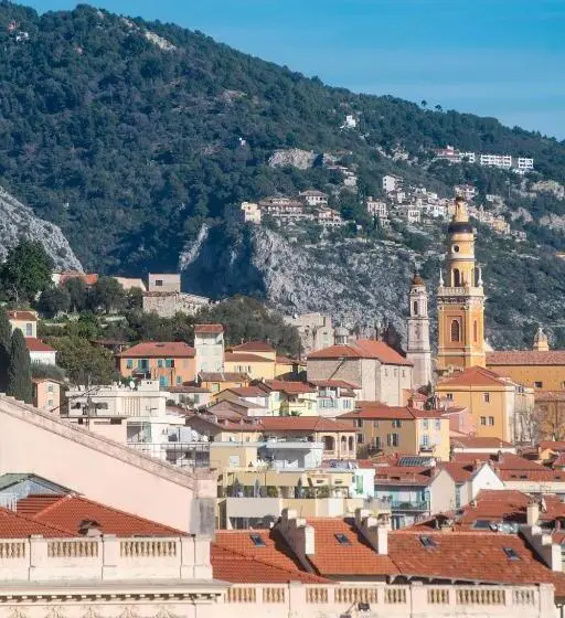 テラス付きスタンダードワンルーム, Résidence Hôtelière Chambord Au Coeur De Menton Entièrement Rénovée