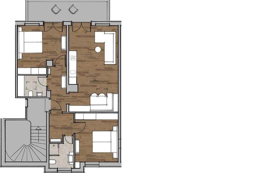 Апартаменты 2 Спальни, Goldvogel Apartments