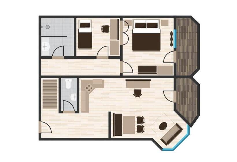 דירת שני חדרים, Alpenstüble Appartements