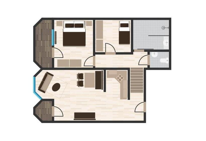 带2个卧室的公寓, Alpenstüble Appartements