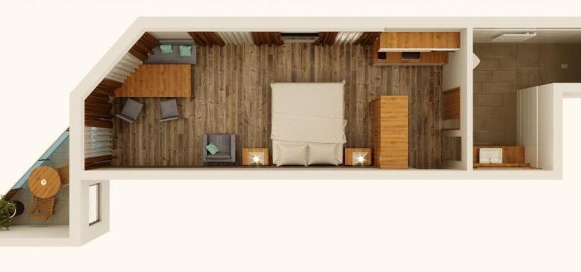 标准工作室带阳台, Mountain Resort M&m