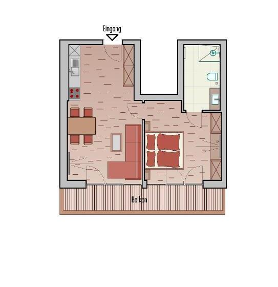 דירת חדר דלוקס, Aparthotel Gallahaus