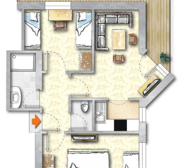 شقة غرفتين, Landhaus Strolz