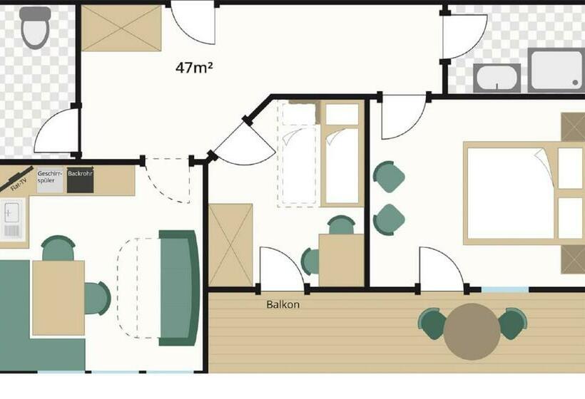 ２ベッドルームのスーペリアアパートメント, Garni Ransburgerhof