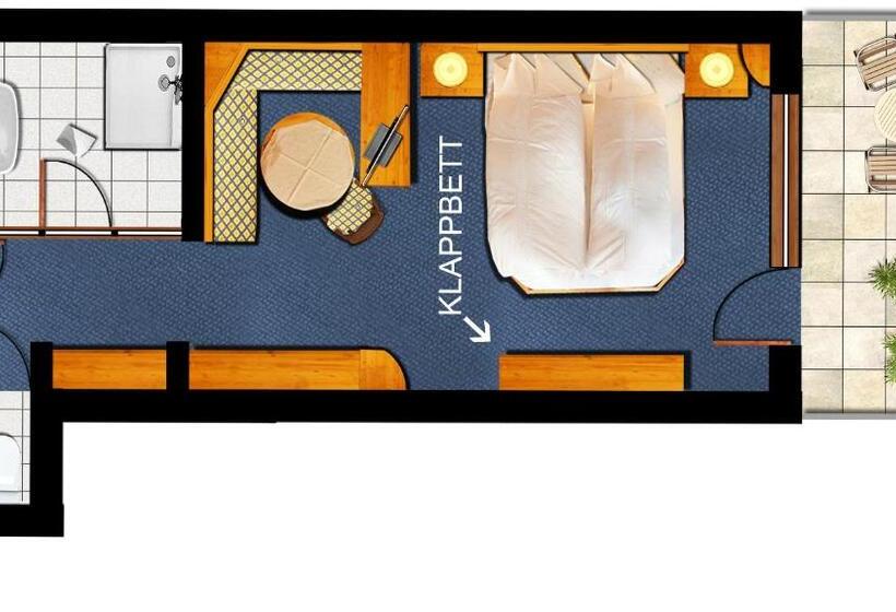 غرفة كلاسيكية مع بلكونة, Sporthotel Bachmann