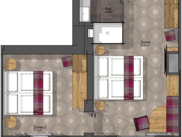 غرفة قياسية مطلة على الجبل, Sporthotel Bachmann