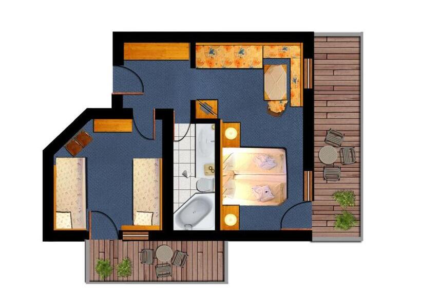 غرفة عائلية, Sporthotel Bachmann