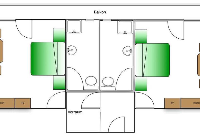 침실 2개 스위트, Pension Handle