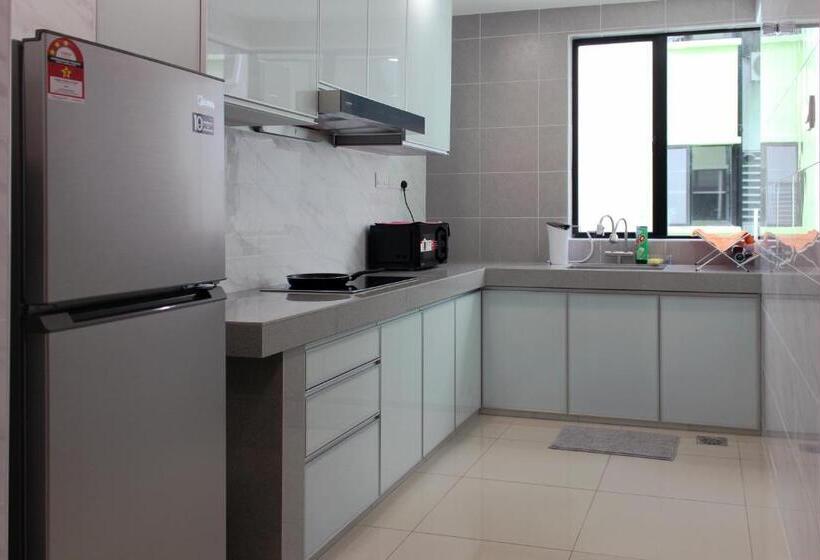 침실 1개 발코니 아파트, Jomstay Manhattan Suites Ipoh Water Park Homestay