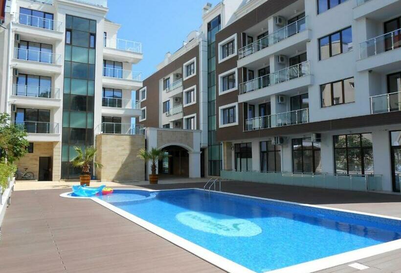 חדר דלוקס צדדי נוף לים, Apart Hotel Stamopolu Lux с изглед към морето