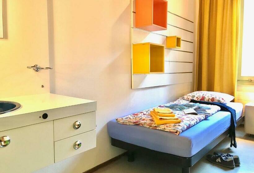 스탠다드 싱글 룸 공동욕실, Ostello Montebello   Bellinzona Youth Hostel