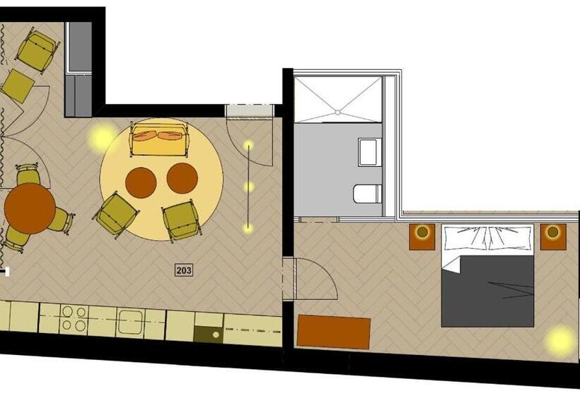 带1个卧室的公寓, Alpenclub