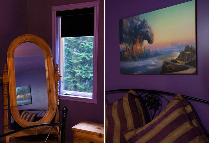 キングサイズベッドのスタンダードルーム, Gîte Crystal Inn