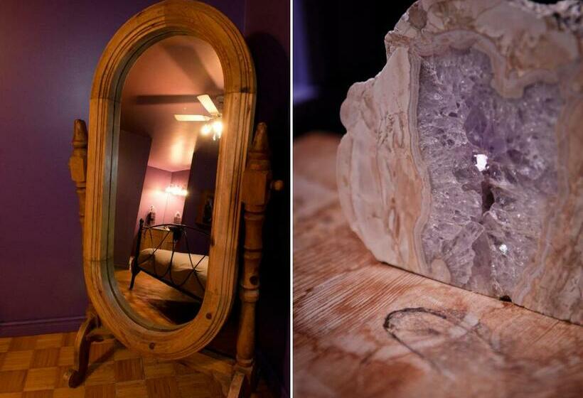 キングサイズベッドのスタンダードルーム, Gîte Crystal Inn