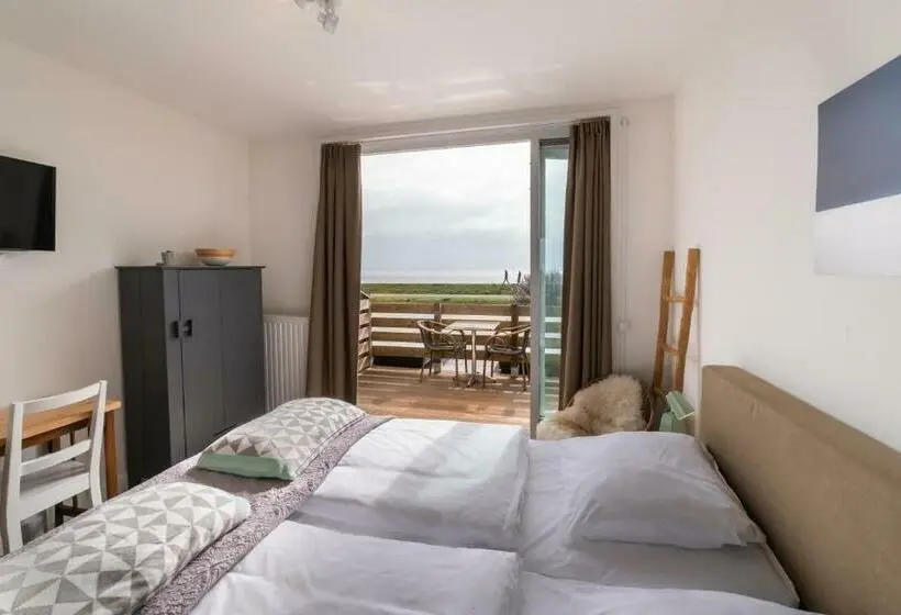 Standard-huone Merinäkymä Parveke, Het Vlieland