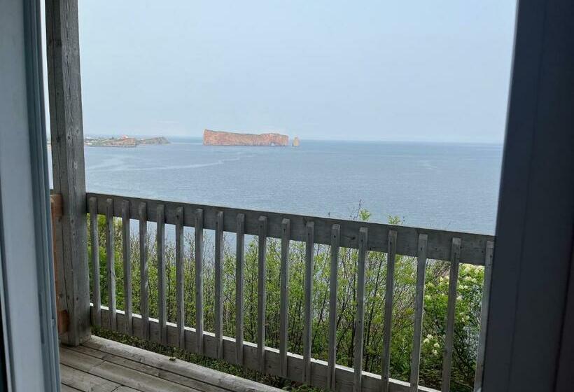 חדר סטנדרט נוף לים עם מרפסת, Hôtel Motel La Côte Surprise