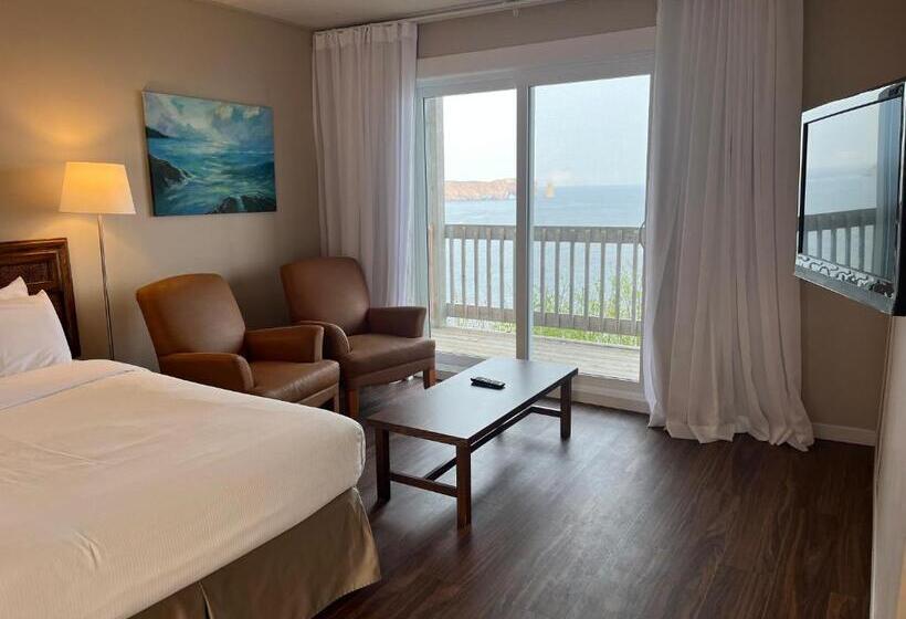 חדר סטנדרט נוף לים עם מרפסת, Hôtel Motel La Côte Surprise