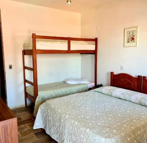 غرفة قياسية رباعية سرير بطابقين, Bartholo Plaza Hotel Santa Catarina