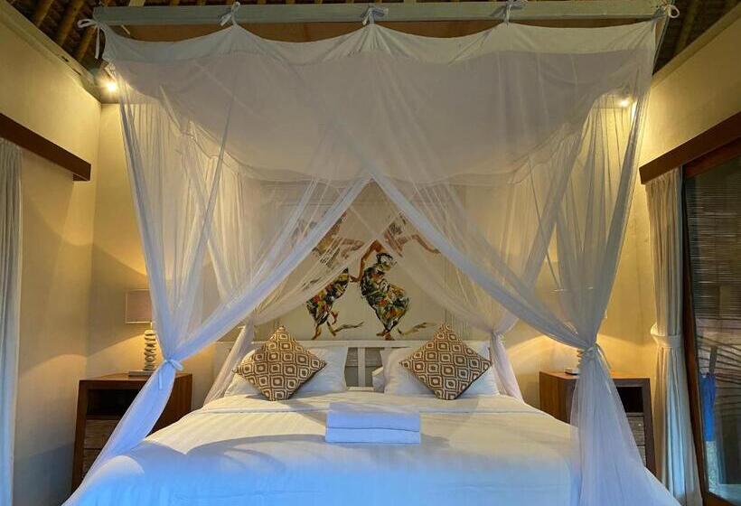 חדר דלוקס נוף לגינה, Sawah Indah Villa