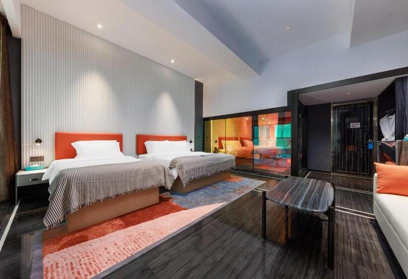 חדר משפחתי דלוקס, Citynote Hotel Guangzhou Donghu Metro Station Pearl River Night Tour Dashatou Pier Shop