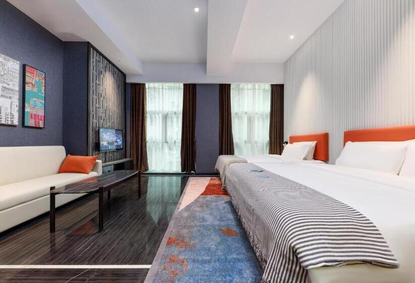 اتاق لوکس خانوادگی, Citynote Hotel   Guangzhou Donghu Metro Station Pearl River Night Tour Dashatou Pier Shop