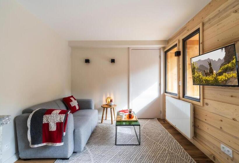 آپارتمان 1 خوابه با تراس, Chalet Nant Rouge