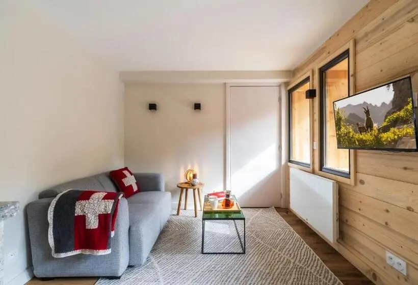 テラス付き1ベッドルームアパートメント, Chalet Nant Rouge