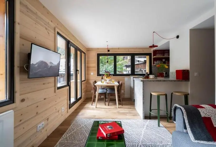 テラス付き1ベッドルームアパートメント, Chalet Nant Rouge