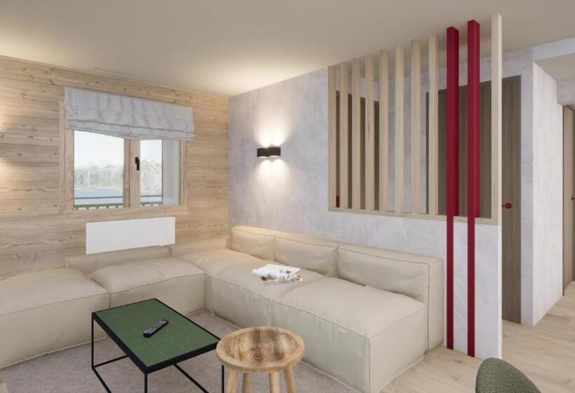 شقة غرفة نوم واحدة مزودة بشُرفة, Chalet Nant Rouge