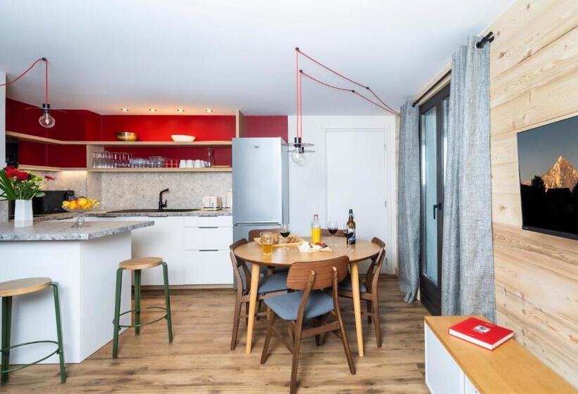 شقة غرفة نوم واحدة مزودة بشُرفة, Chalet Nant Rouge