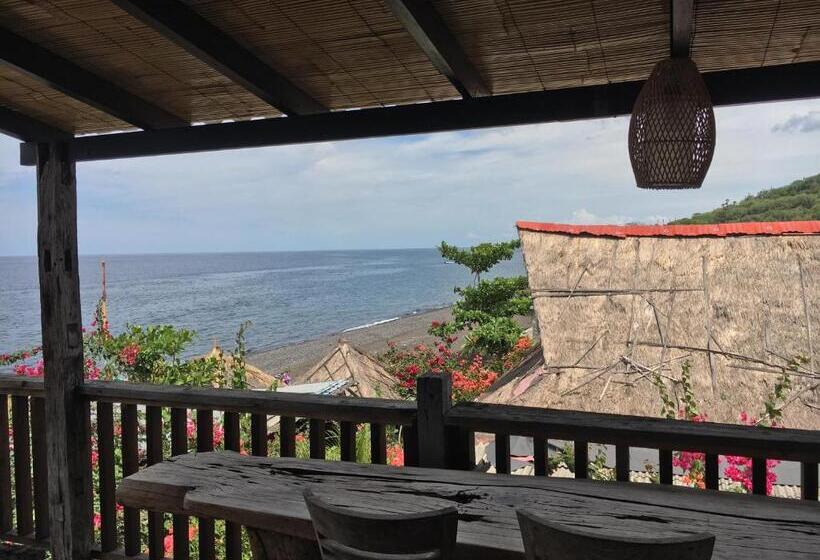 オーシャンビューデラックスルームバルコニー付き, Amed Sunset Beach