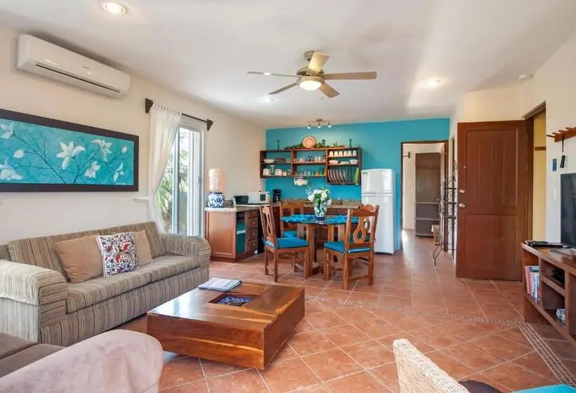 آپارتمان 1 خوابه با تراس, Abbey Del Sol   Tropical Escape Near Beach In Puerto Morelos