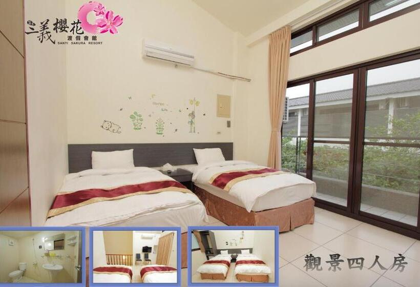 اتاق استاندارد چهارنفره با بالکن, Sanyi Sakura Resort