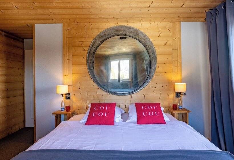 シャレー1寝室, Le Coucou Hotel Restaurant & Lounge Bar