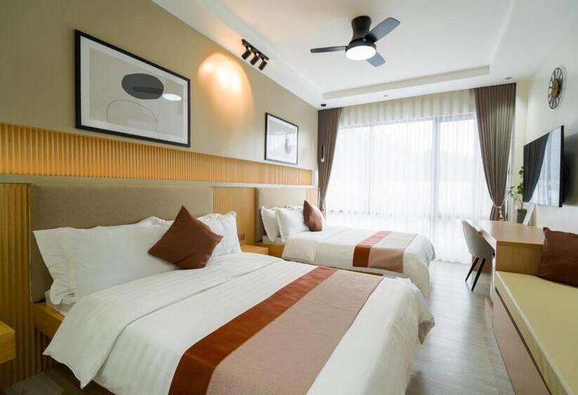 غرفة ديلوكس رباعية, Damienerose Garden Villa