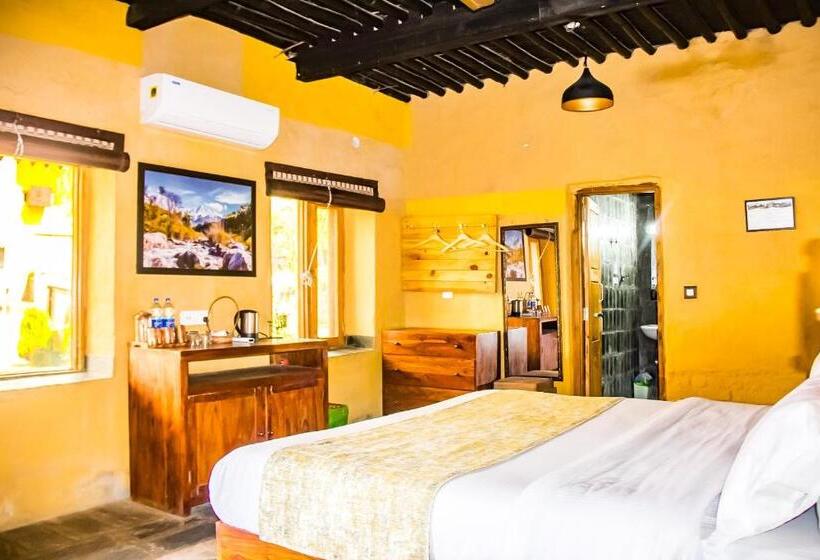 غرفة عائلية مطلّة علي الحديقة, Prakriti Aalay   Riverside Mountain View Boutique Eco Resort