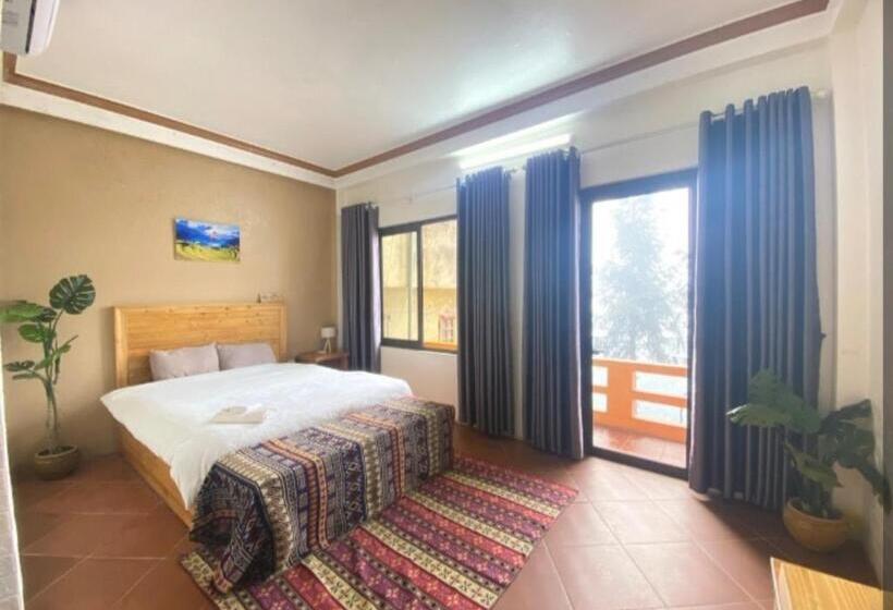 اتاق استاندارد با تخت بزرگ, Daun Pisang Homestay & Restaurant View Fanxipan