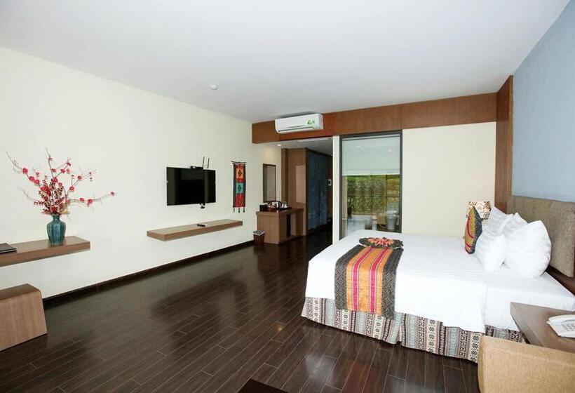 اتاق دلوکس با تخت کینگ و چشمانداز, Serena Kim Boi Resort Hoa Binh
