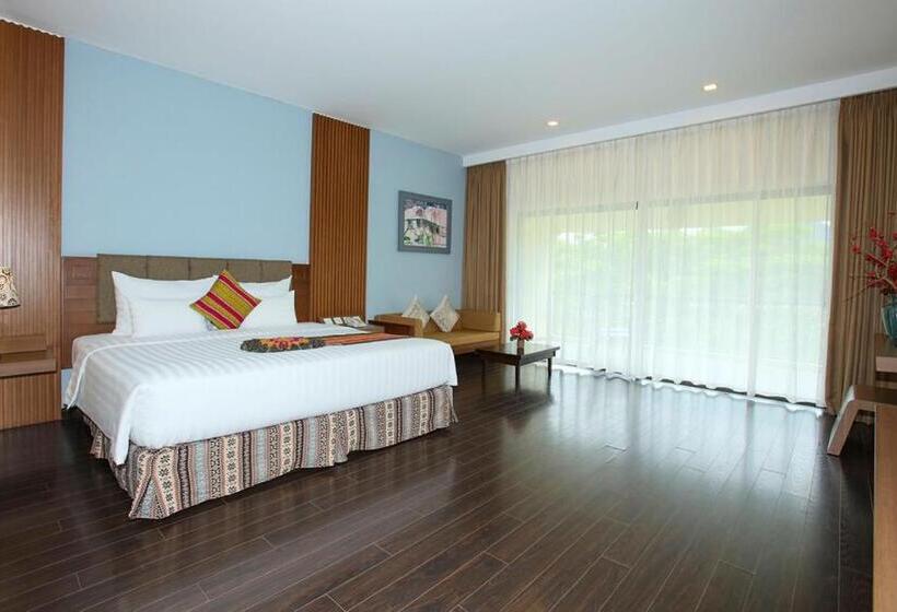 اتاق دلوکس با تخت کینگ و چشم‌انداز, Serena Kim Boi Resort  Hoa Binh