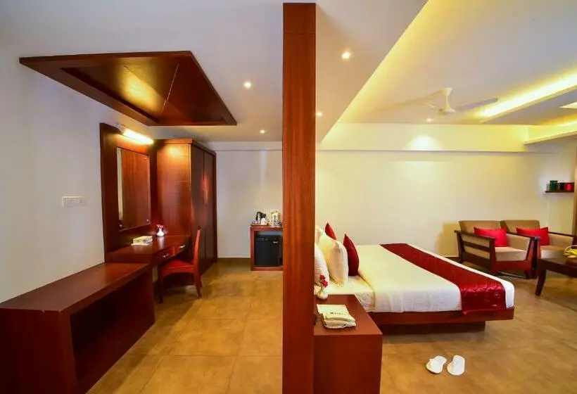 キングサイズベッドのデラックスルーム, Lake Canopy Alleppey