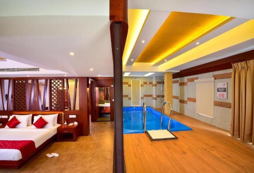 别墅: 1间卧室带游泳池, Lake Canopy Alleppey