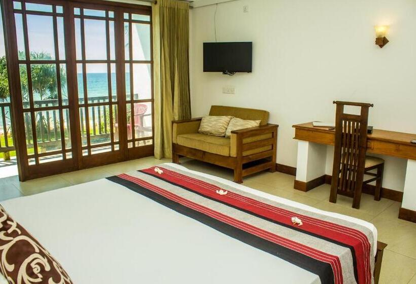 חדר דלוקס עם מרפסת נוף לים, Serendib Beach