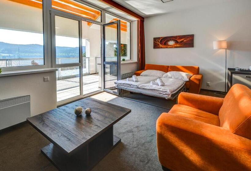 带1个卧室的带阳台的公寓, Star Lipno