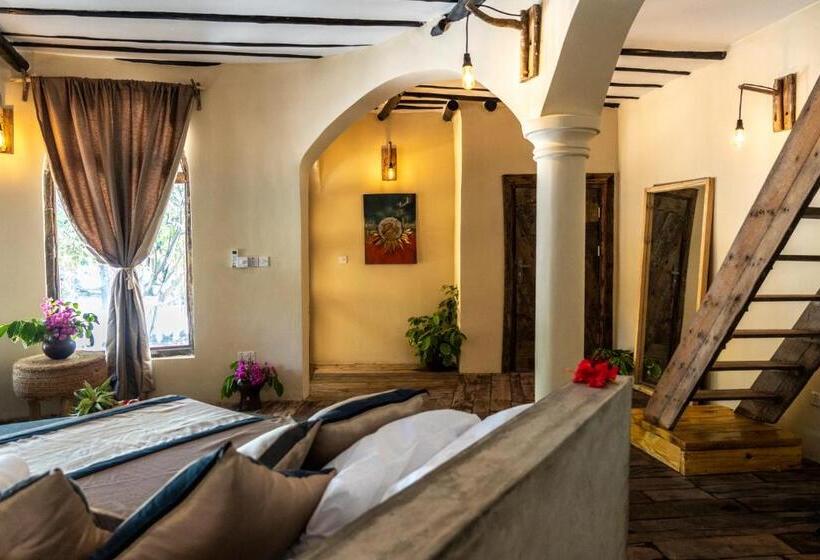 디럭스 룸 바다 전망, Kinazi Upepo Beach Eco Lodge