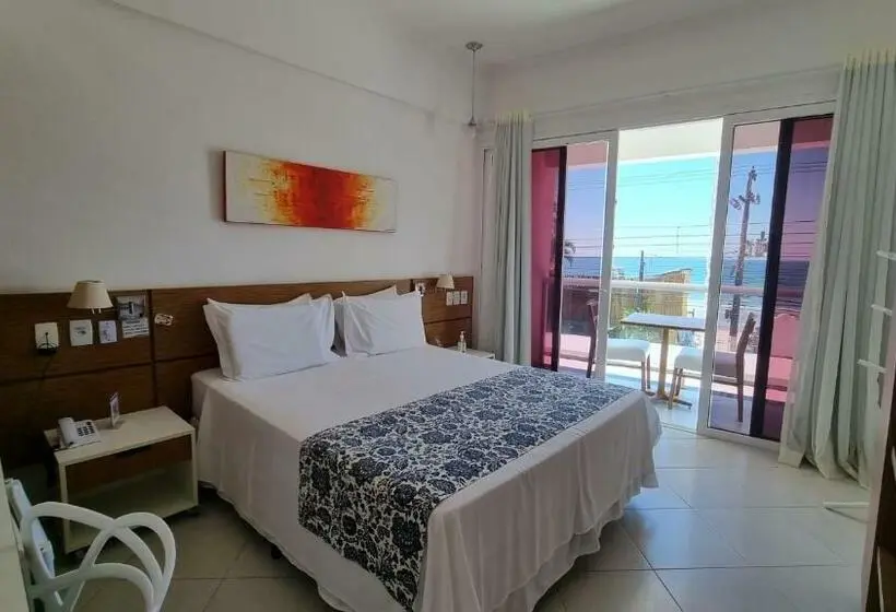 オーシャンビュースタンダードルームバルコニー付き, Juquei Frente Ao Mar Hotel Pousada