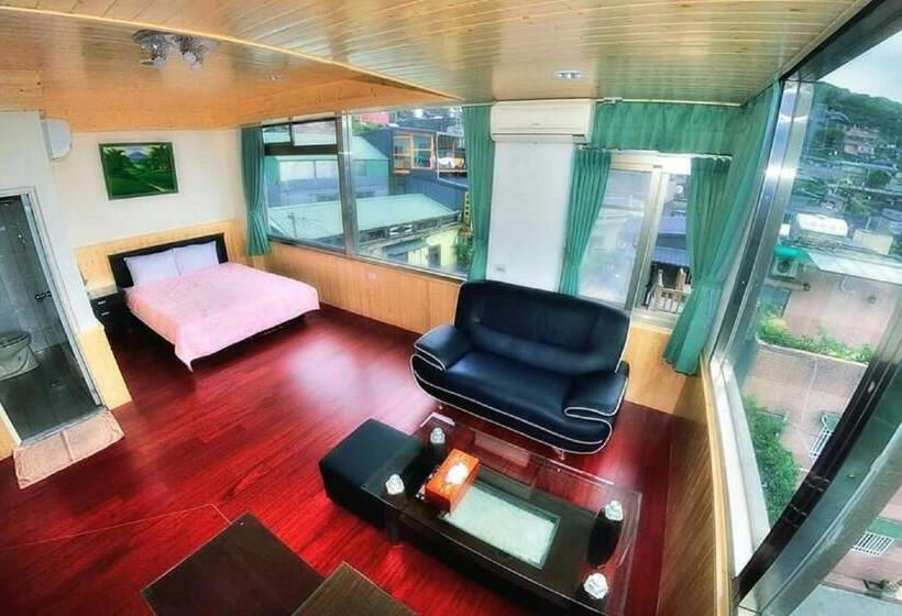 اتاق استاندارد چهار تخته با چشمانداز دریا, H& 九份 緣憶 L 近老街